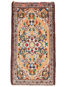 Hamadan Teppich 61X118 Braun/Schwarz Wolle, Persien/Iran Carpetvista