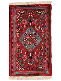  Hamadan Alfombra 70X134 Persa De Lana Rojo Oscuro/Negro Pequeño Carpetvista