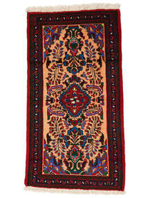  Lillian Alfombra 72X134 Persa De Lana Negro/Rojo Oscuro Pequeño Carpetvista