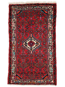 74X130 Hamadan Vloerkleed Oosters Donkerrood/Zwart (Wol, Perzië/Iran) Carpetvista