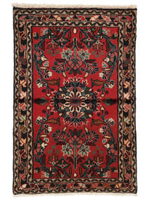  Hamadan Teppich 77X115 Persischer Wollteppich Schwarz/Dunkelrot Klein Carpetvista