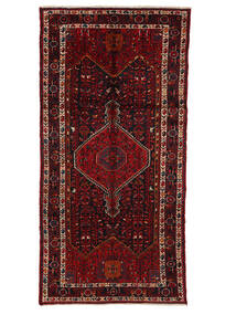  Orientalisk Hamadan 158X324 Hallmatta Svart/Mörkröd Ull, Persien/Iran Carpetvista