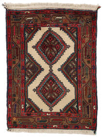  Persian Asadabad Rug 80X115 Black/Dark Red Carpetvista