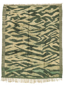 Alfombra Berber Moroccan - Mid Atlas 319X390 Verde Oscuro/Negro Grande (Lana, Marruecos)