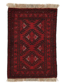 76X110 Alfombra Afghan Fine Oriental Negro/Rojo Oscuro (Lana, Afganistán) Carpetvista