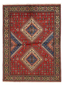 154X201 Alfombra Oriental Hamadan Rojo Oscuro/Negro (Lana, Persia/Irán) Carpetvista