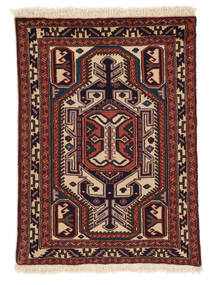 Tappeto Ardebil 72X100 Nero/Rosso Scuro (Lana, Persia/Iran)