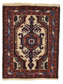  73X93 Ardebil Rug Black/Dark Red Persia/Iran Carpetvista