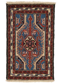  66X110 Ardebil Rug Black/Dark Red Persia/Iran Carpetvista