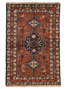  Orientalischer Ardebil Teppich 100X155 Schwarz/Dunkelrot Wolle, Persien/Iran Carpetvista