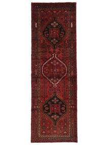  Hamadan Rug 110X332 Persian Wool Black/Dark Red Small Carpetvista