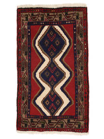  Persian Asadabad Rug 75X127 Black/Dark Red Carpetvista