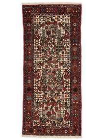 Alfombra Oriental Hamadan 80X180 De Pasillo Negro/Rojo Oscuro (Lana, Persia/Irán)