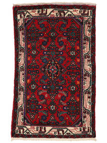  Persian Hamadan Rug 75X118 Black/Dark Red (Wool, Persia/Iran)