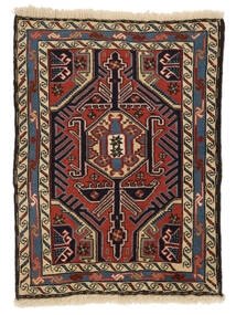  70X96 Ardebil Rug Black/Dark Red Persia/Iran Carpetvista