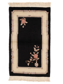 91X152 Tapete China 90 Line Oriental Preto/Castanho (Lã, China) Carpetvista