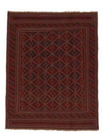 Tappeto Kilim Golbarjasta 143X186 Nero/Rosso Scuro (Lana, Afghanistan)