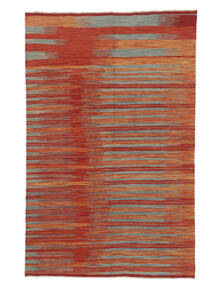 Tappeto Kilim Moderni 153X240 Rosso Scuro/Marrone (Lana, Afghanistan)