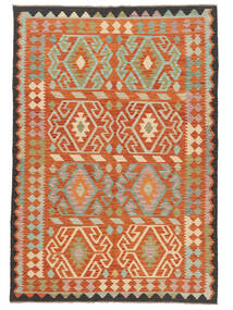 Kilim Afghan Old Style Rug 170X245 Brown/Green Wool, Afghanistan Carpetvista