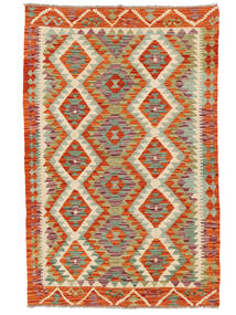 Alfombra Oriental Kilim Afghan Old Style 125X195 Rojo/Verde (Lana, Afganistán)