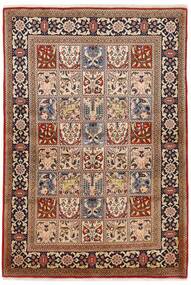 Qum Kork/Silk Rug 137X212 Brown/Black Wool, Persia/Iran