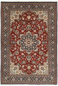 Alfombra Qum Kork/De Seda 142X207 Marrón/Negro (Lana, Persia/Irán)