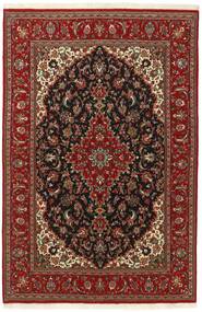 Tappeto Persiano Qum Kork/Di Seta 160X236 Rosso Scuro/Nero (Lana, Persia/Iran)