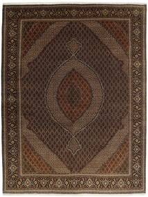  Orientalischer Täbriz 40 Raj Teppich 301X400 Schwarz/Braun Großer Wolle, Persien/Iran