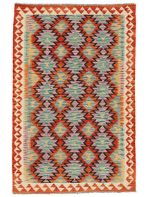 Alfombra Oriental Kilim Afghan Old Style 125X191 Rojo Oscuro/Verde (Lana, Afganistán)