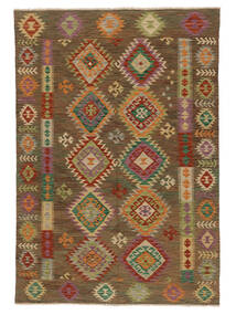  Kilim Afgan Old Style Dywan 164X239 Wełniany Brunatny/Czarny Carpetvista