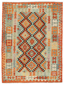  Kelim Afghan Old Style Vloerkleed 150X199 Groen/Rood Carpetvista