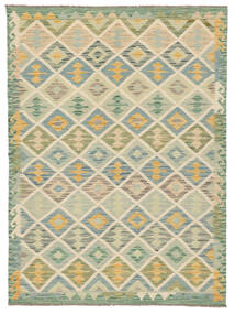 Kilim Afghan Old Style Rug 149X201 Green/Yellow Wool, Afghanistan Carpetvista