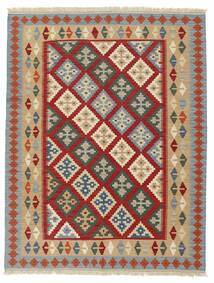 Koberec Orientální Kilim 156X201 Tmavě Červená/Oranžová (Vlna, Persie/Írán)