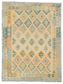 Kelim Afghan Old Style Teppe 149X196 Oransje/Mørk Grønn Ull, Afghanistan Carpetvista