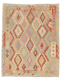 153X192 Tapete Oriental Kilim Afegão Old Style Laranja/Castanho (Lã, Afeganistão) Carpetvista