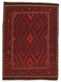 209X285 Kelim Maimane Teppich Orientalischer Schwarz/Dunkelrot (Wolle, Afghanistan) Carpetvista