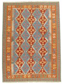 213X291 Kilim Vloerkleed Oosters Bruin/Donkergroen (Wol, Perzië/Iran)