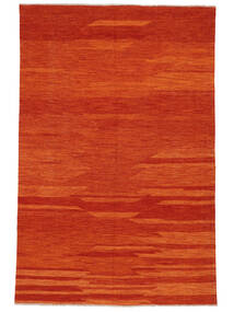 195X296 Tapete Kilim Moderno Moderno Vermelho Escuro/Vermelho (Lã, Afeganistão) Carpetvista