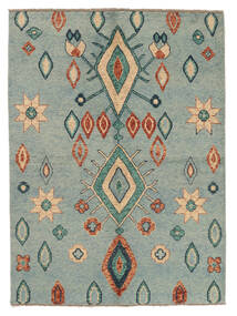 172X237 Tappeto Moroccan Berber - Afghanistan Moderno Verde/Marrone (Lana, Afghanistan) Carpetvista