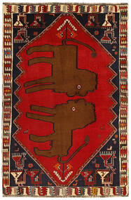 Tappeto Persiano Qashqai 129X197 Rosso Scuro/Nero (Lana, Persia/Iran)