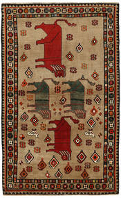 Alfombra Persa Qashqai 135X223 Marrón/Negro (Lana, Persia/Irán)