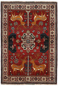 118X166 Qashqai Rug Oriental Black/Dark Red (Wool, Persia/Iran)