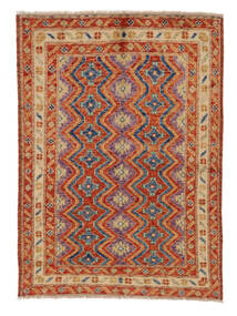 121X175 Moroccan Berber - Afghanistan Rug Modern Brown/Dark Red (Wool, Afghanistan) Carpetvista