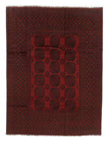  Oosters Afghan Fine Vloerkleed 260X339 Zwart/Donkerrood Groot Wol, Afghanistan Carpetvista