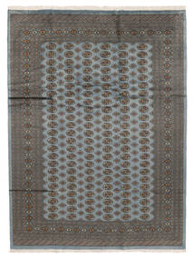 275X366 Alfombra Pakistan Bukara 3Ply Oriental Gris Oscuro/Negro Grande (Lana, Pakistán) Carpetvista