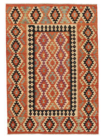 170X246 Tappeto Kilim Afghan Old Style Orientale Rosso Scuro/Arancione (Lana, Afghanistan) Carpetvista