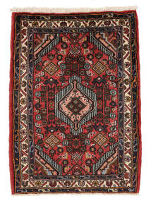 Asadabad Teppich 63X87 Schwarz/Dunkelrot Wolle, Persien/Iran Carpetvista