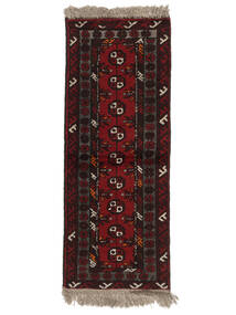 Afghan Fine Rug 50X140 Runner
 Black/Dark Red Wool, Afghanistan Carpetvista