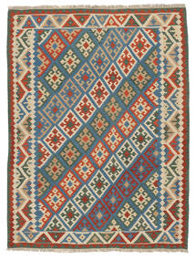 Dywan Orientalny Kilim Kaszkaj 262X348 Pomarańczowy/Czarny Duży ( Persja/Iran)