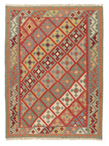  Kilim Ghashghai Tappeto 205X285 Persiano Rosso Scuro/Arancione Carpetvista